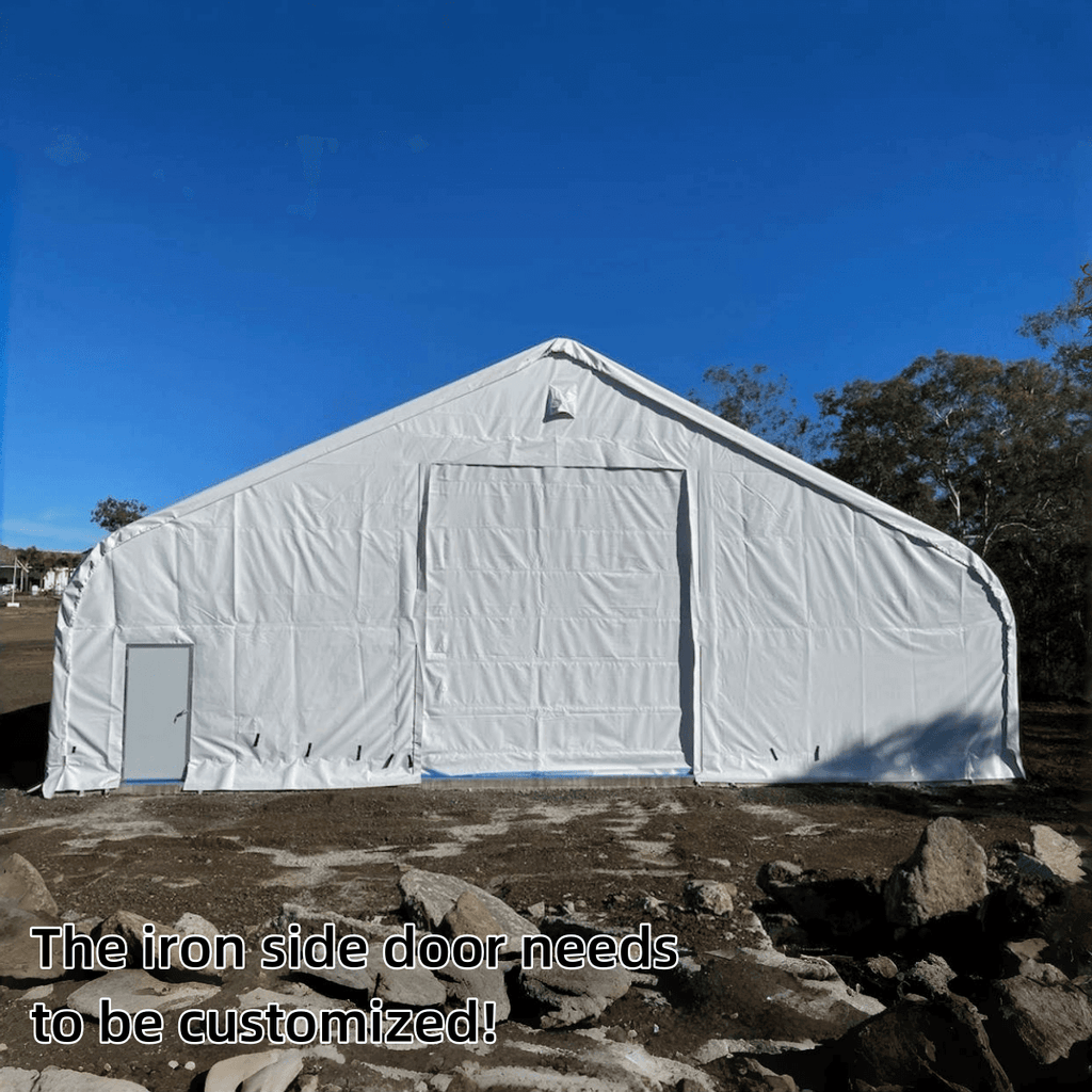 W50'xL100'xH23' Double Truss Storage Shelter