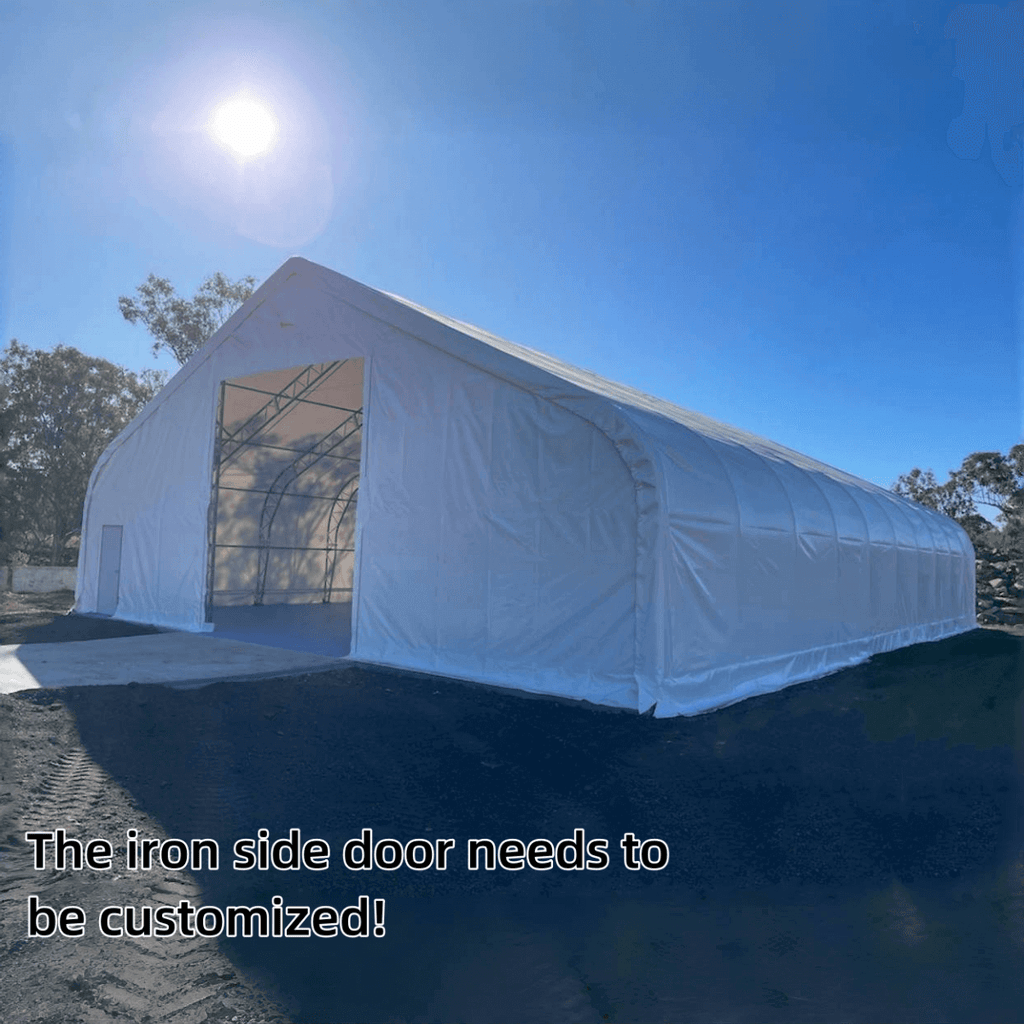 W50'xL100'xH23' Double Truss Storage Shelter